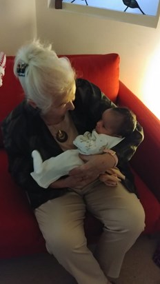Joan with great granddaughter Ella