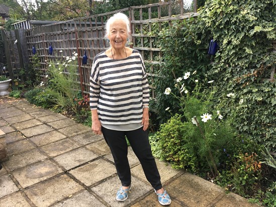 Joan in her garden - 19 October 2019