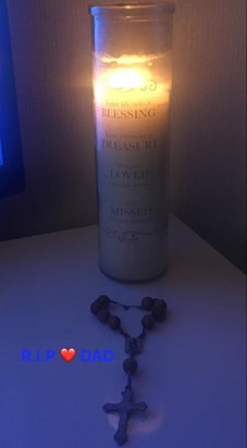 Tribute candle me & my mam lit for you when I eventually found out about your passing x
