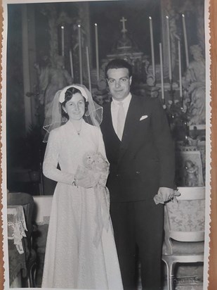 Wedding day 19 March 1954