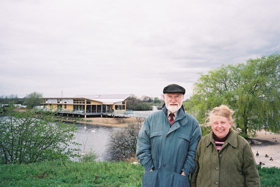 Josie and Ray with Attenborough Nature Reserve centre 