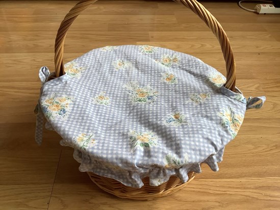 My mother made this basket cover for me.