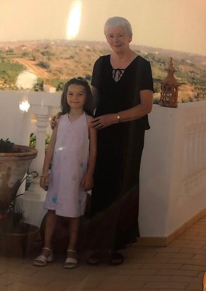 Hollie and Granny in Portugal, 2004. 