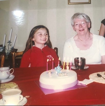 Hollie and Granny on her birthday 