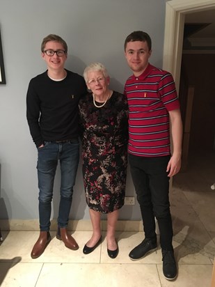 Xmas 2018, with grandsons Ben and Scott