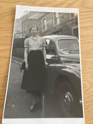 Helen outside her home in Melrose