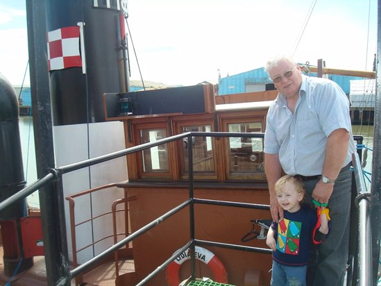 Roger and William on the Lydia Eva