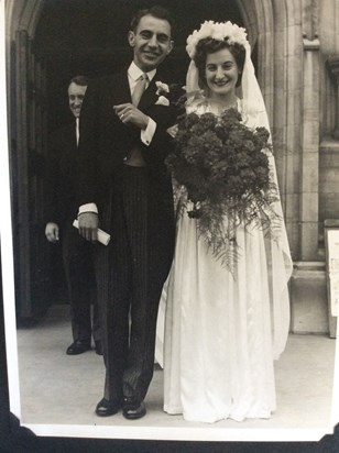 Reg & Eileen; Wedding Day in 1948.