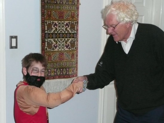 Dad with Liam, Halloween a few years ago! Taken in St Lazare, Quebec. 