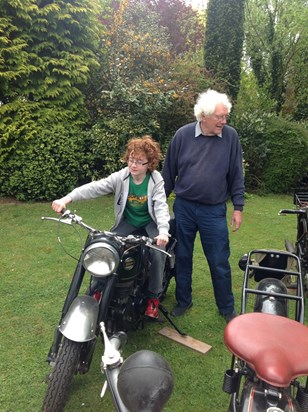 Jake trying out some of Fred’s bikes