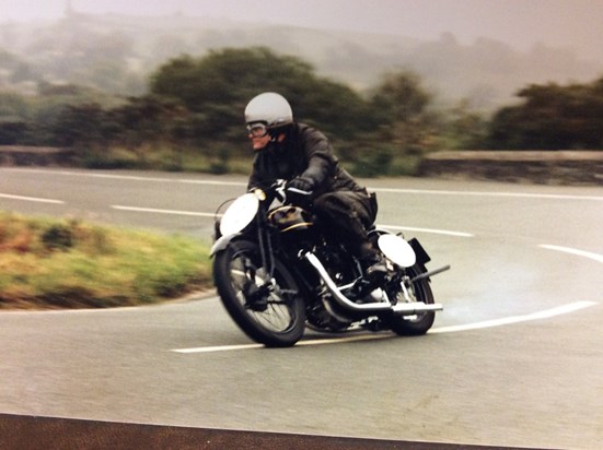 Fred riding in the Isle of Man