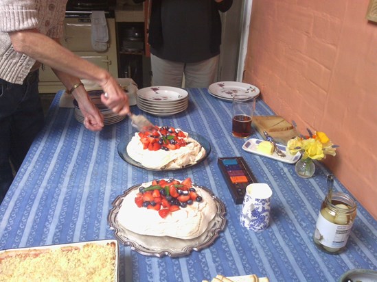 Tick always made the most amazing pavlovas for family get togethers!