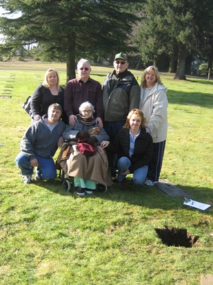 Family at Evergreen Memorial Garden,