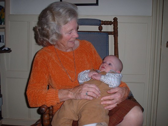 Nanna & Great Grandson Alexander Christmas 2002