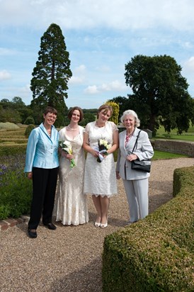 Nanna, Lel, Caroline and Sarah at their wedding