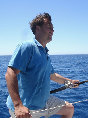 Fishing in the Med. Dave spent hours fishing, often for very little return!