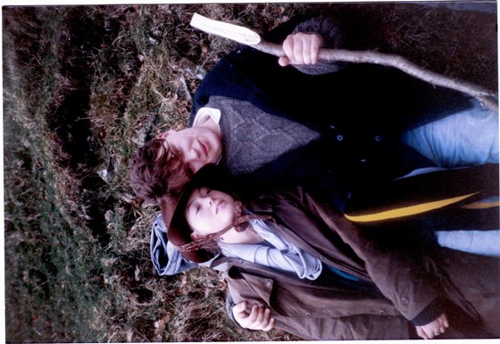 dave and clare bocking on a walk, maybe up north?