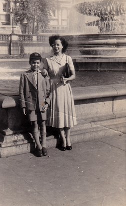 Ian with his Mum, Cynthia, in London