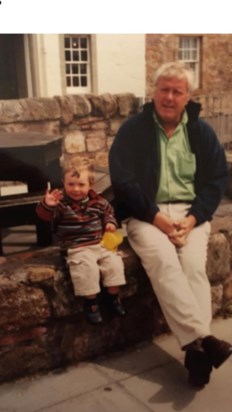  Ian and Callum in Elie, Fife around 2001.