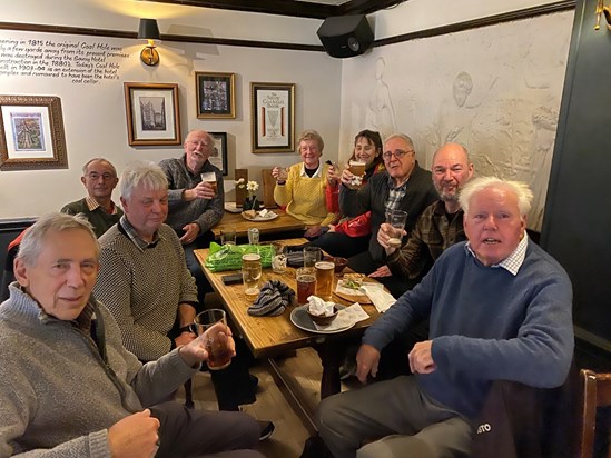 Despite widespread rail strikes and awful weather, Ian was one of 9 of us to make it to the Coal Hole pub on December 12th last year.