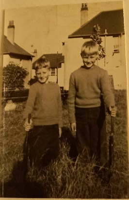 Ian and David taken in Kilwinning 1960