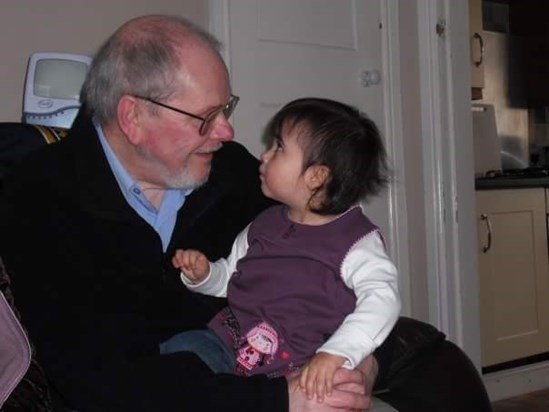 Dad with granddaughter Leila Maria xxxx