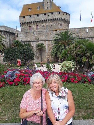 Sian and her mum in St Malo