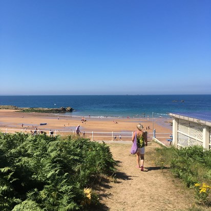 At the beach in Jersey