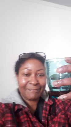 Claud - Raising a glass to celebrate Martin's life.