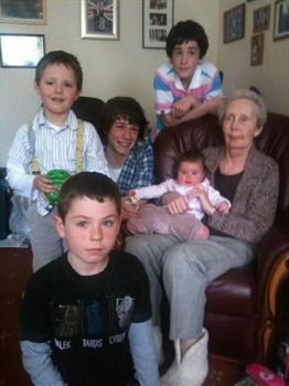 Anne with her Grandchildren