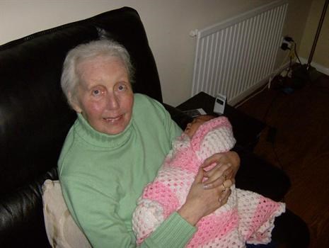Granny and Holly (a week old!)