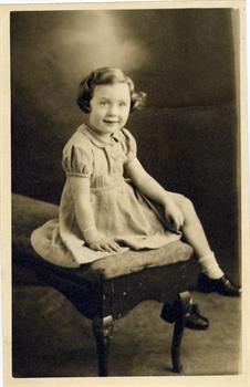 My lovely cousin Anne - back of photo dated 6 August 1942, from my Dad's photo album