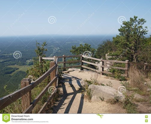 pilot mountain state park rocky ledge overlooks surrounding valley north carolina 76838830