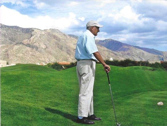 Harry enjoying a round of golf in Tucson, Arizona 2005