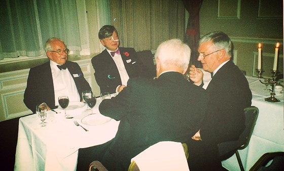 ULAS dinner 2000 - Jim, David Hastie, unknown, Lord Denis Tunnicliffe