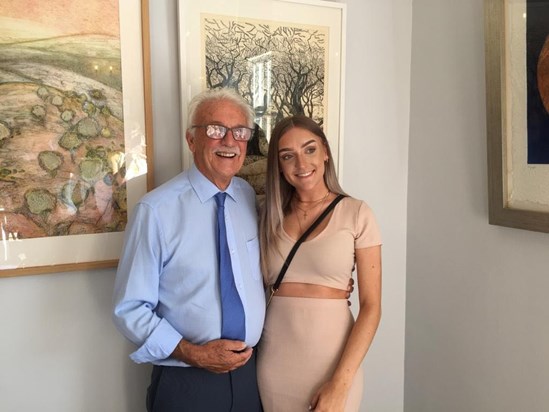 Brian's 80th with grand daughter Emily 
