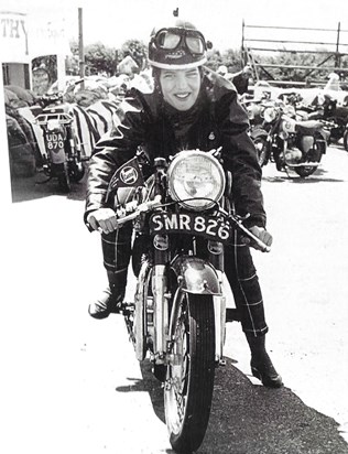 Pamey at TT races on the Isle of Man 1959
