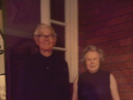 . with his wife of 60 years. x