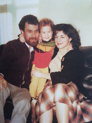 Mum with Cynnamon and David @ 1980