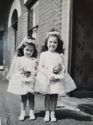 1963 Whitsun Walks Mum on right, Janis on left