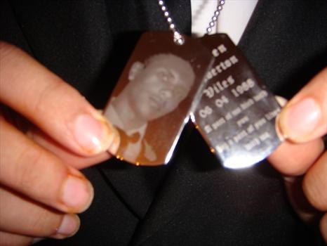 Dog tags in memory of stephen
