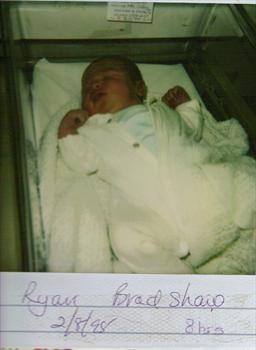 Ryan 8hrs old in neonatal ward. 