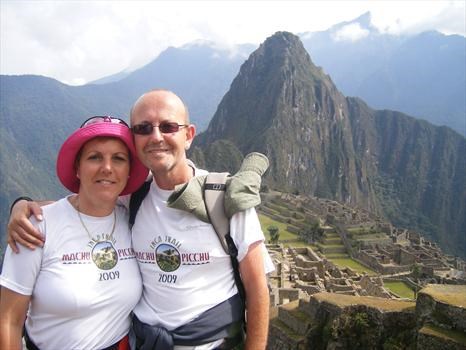 Neil & Lynne at Macchu Piccu to raise funds for MND.