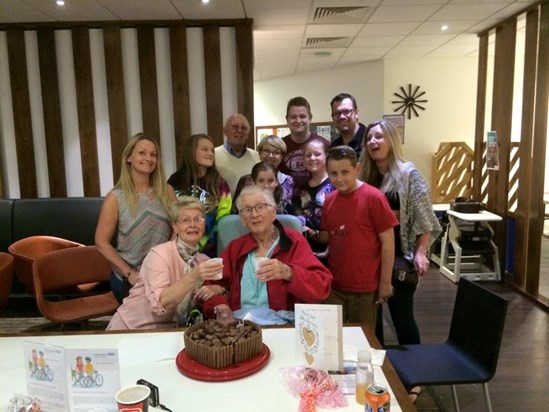The Family celebrating Mum & Dads 50th Anniversary in Frimley Hosp - 18th Sept 2015