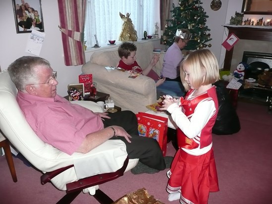 Spending time with the grandchildren at Christmas