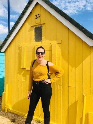 Amelie and the yellow beach hut; a trip with your friend Rosie.