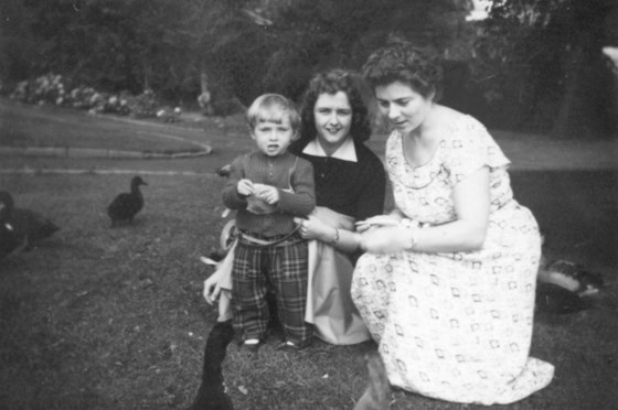 1957 Newquay - Joan with John  & friend