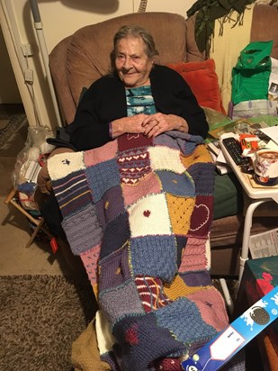 Nana with Asheley's blanket