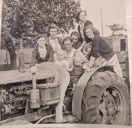 Goodwin siblings on the farm