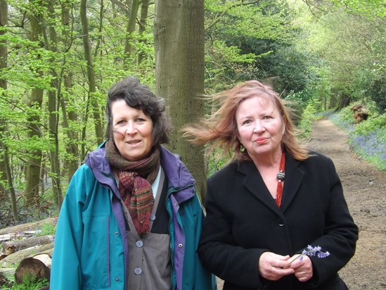 Angi and Lynne - when us 3 girls went for a lovely walk through the bluebell woods